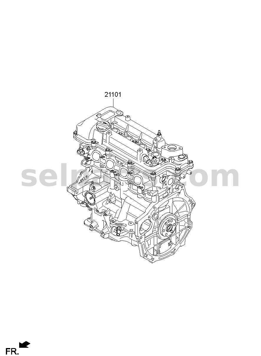 Genuine ENGINE ASSY-SUB for Hyundai Sonata #198N12BU00