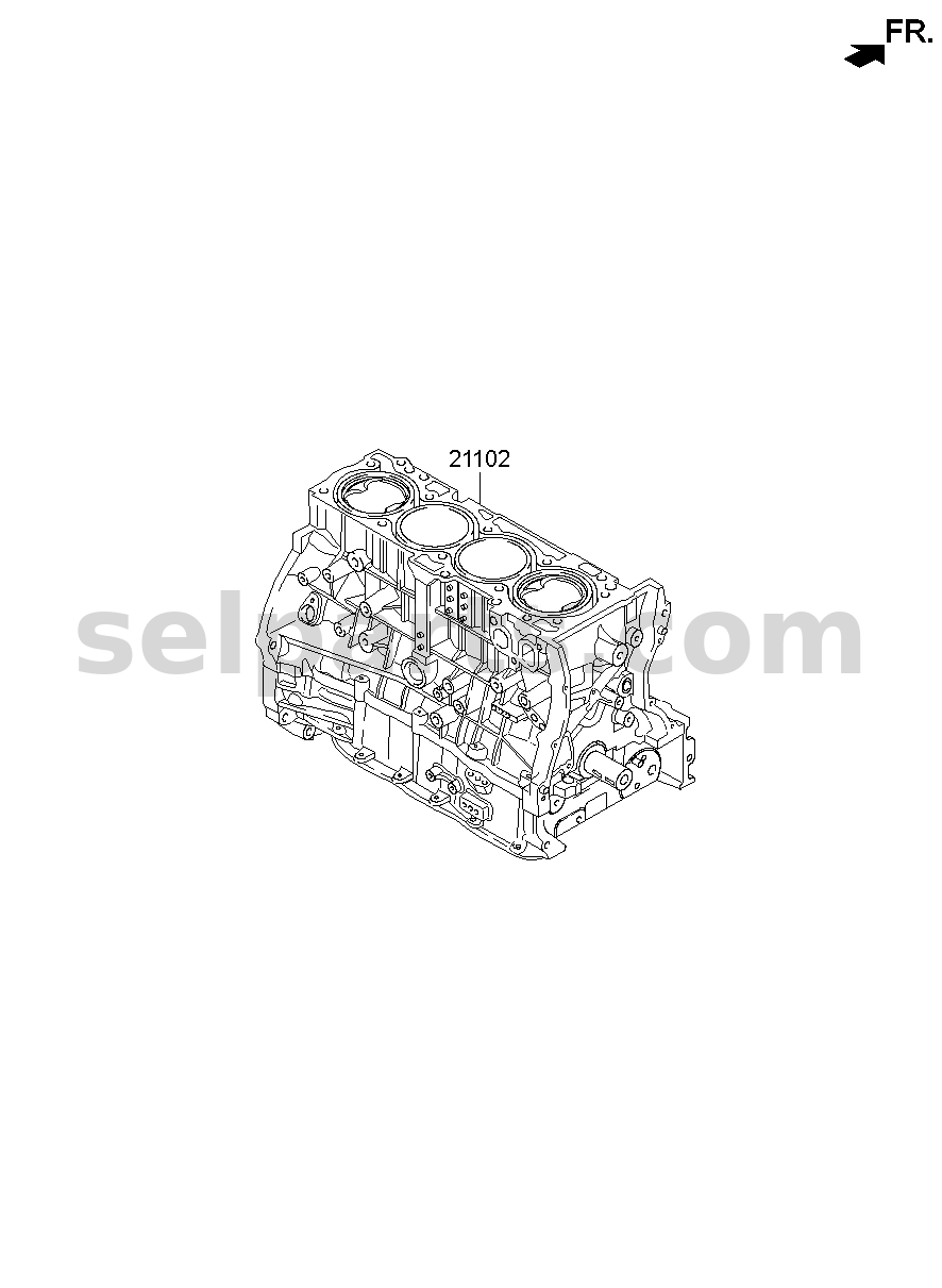 Genuine ENGINE ASSY-SHORT for Hyundai Sonata #2T01T2GA01D
