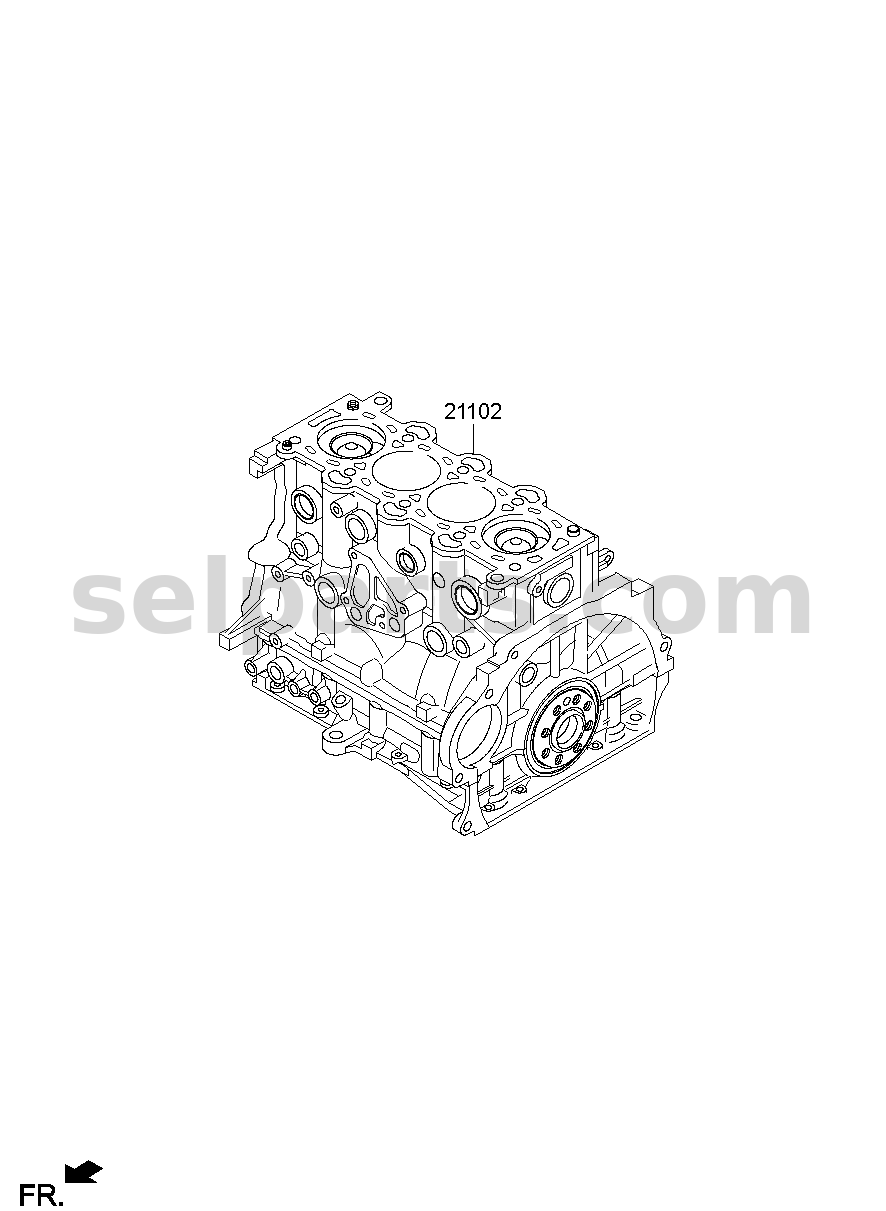 Genuine ENGINE ASSY-SHORT for Hyundai Sonata #248L22AU00