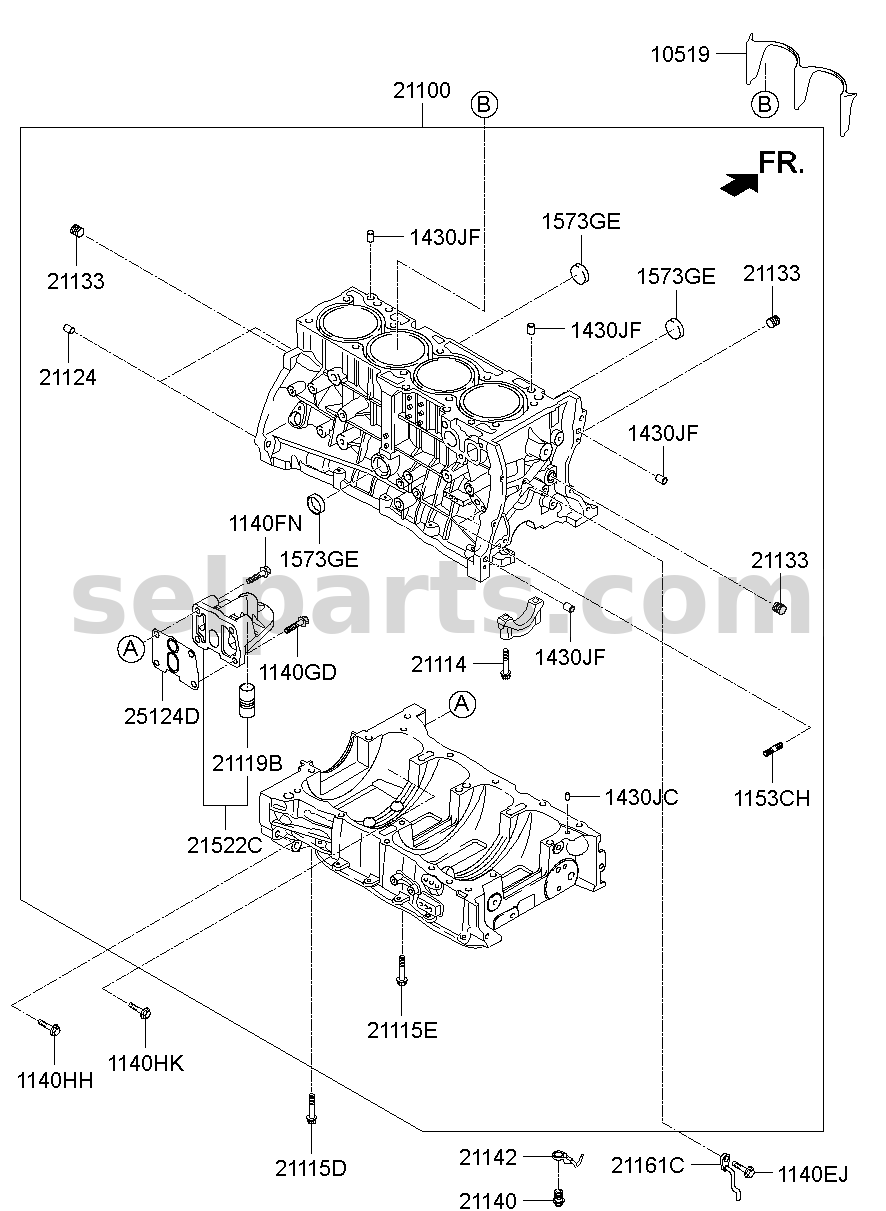 Genuine VALVE ASSY-CHECK for Hyundai Sonata #211402GGA0