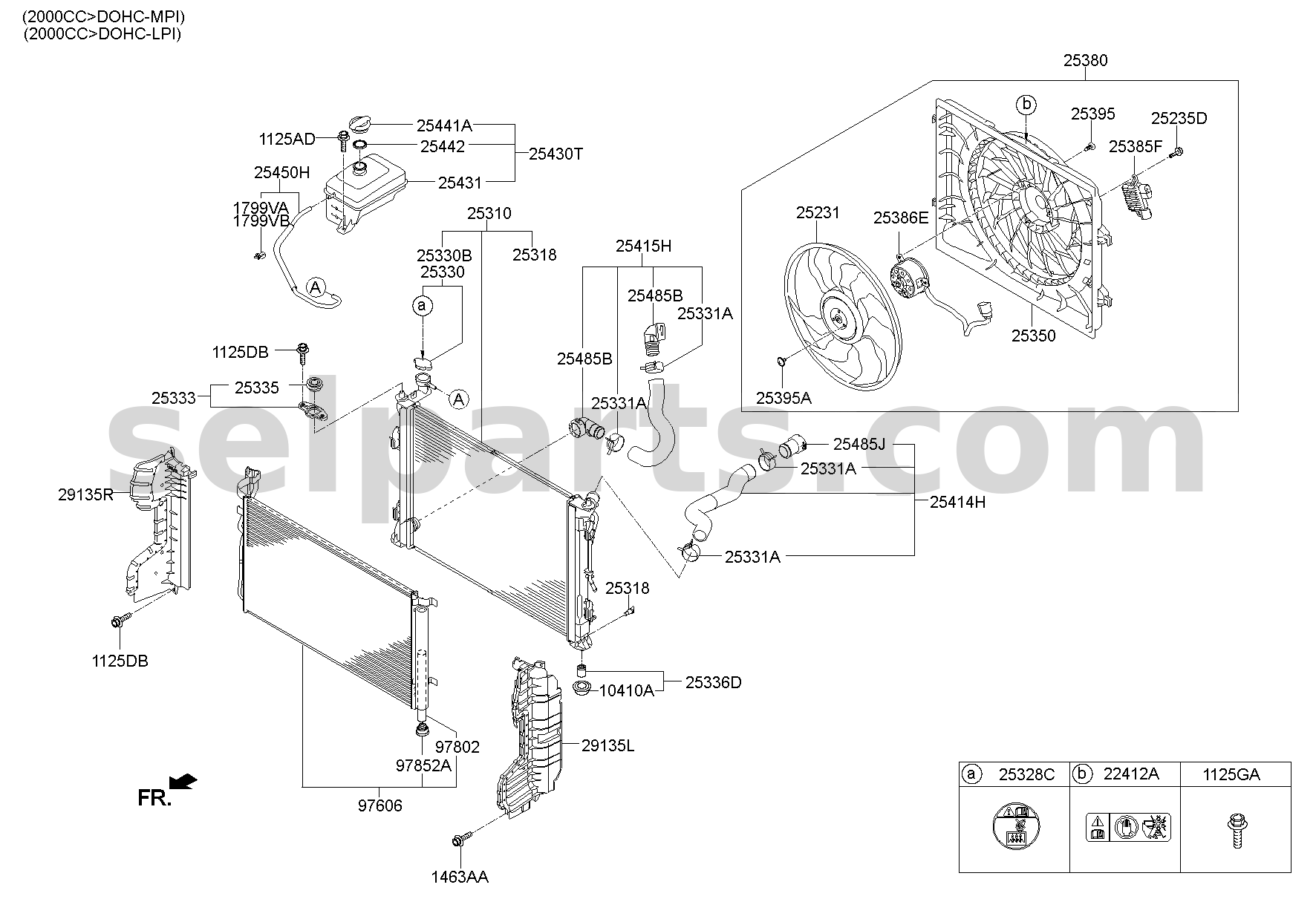 Genuine CAP ASSY-RADIATOR for Hyundai Sonata #25330G8000