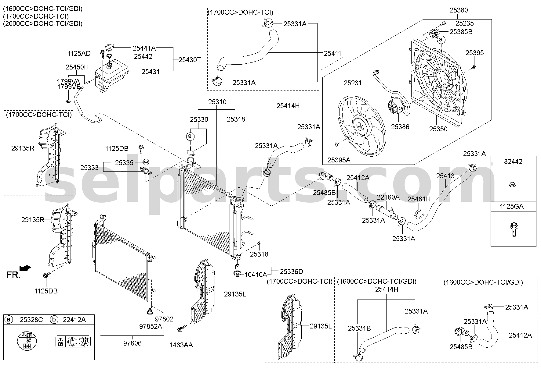 Genuine HOSE ASSY-RADIATOR,UPR for Hyundai Sonata #25414C2300