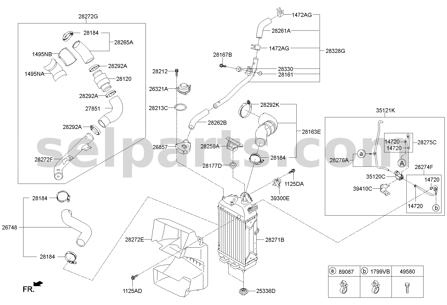 Genuine INTERCOOLER for Hyundai Sonata #282712B720