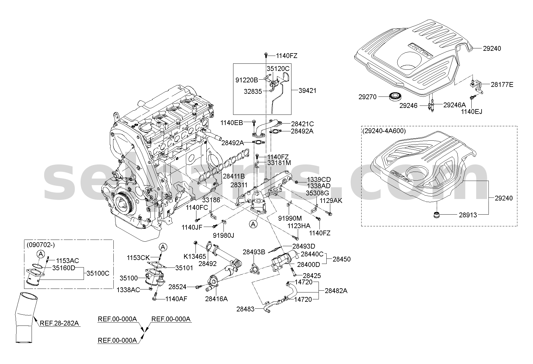 Genuine MANIFOLD-INTAKE for Hyundai Grand Starex #283114A700