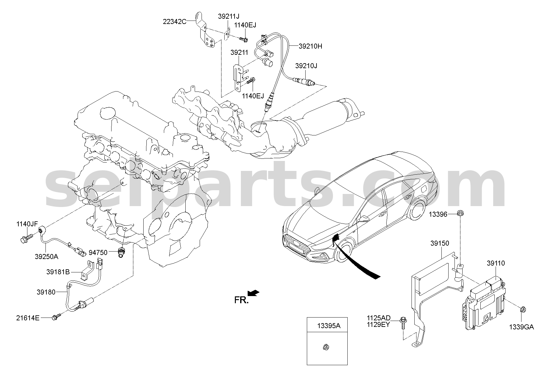 Genuine ELECTRONIC CONTROL UNIT for Hyundai Sonata #391182BLD0