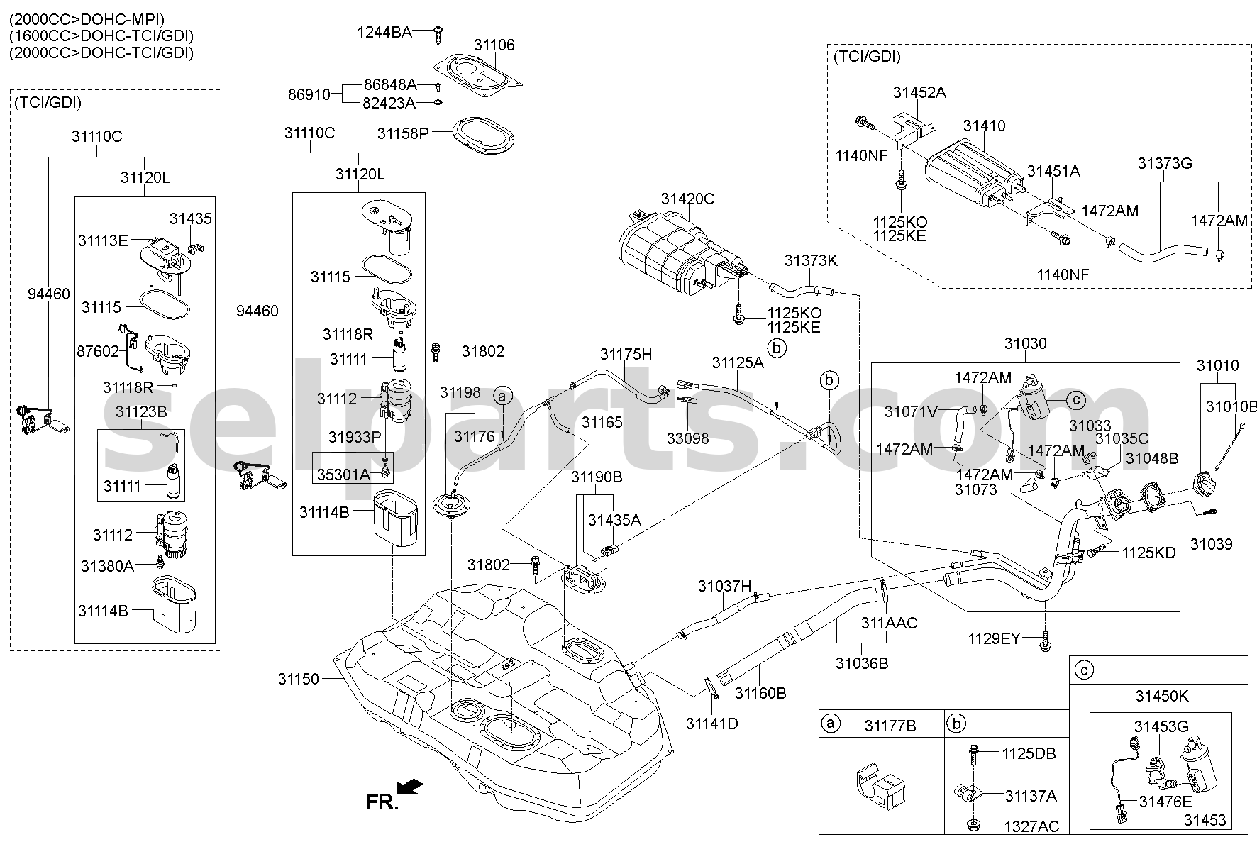 Genuine HOSE for Hyundai Sonata #31073C1020