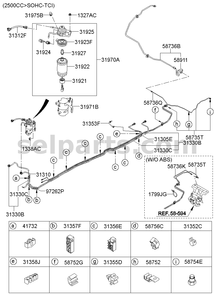Genuine TUBE-FUEL RETURN for Hyundai Grand Starex #313304H810