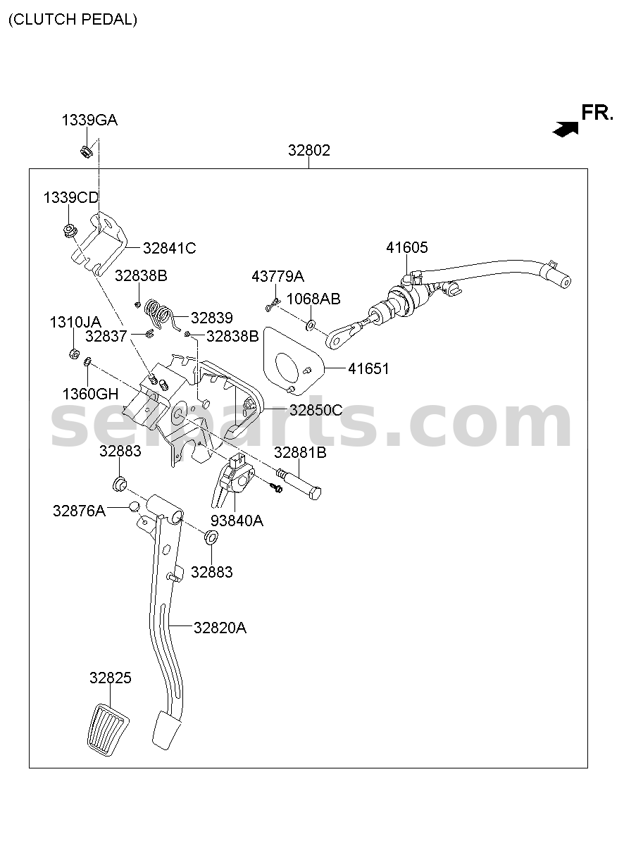 Genuine CLUTCH MASTER/CYLINDER & HOSE for Hyundai Sonata #41605C1500