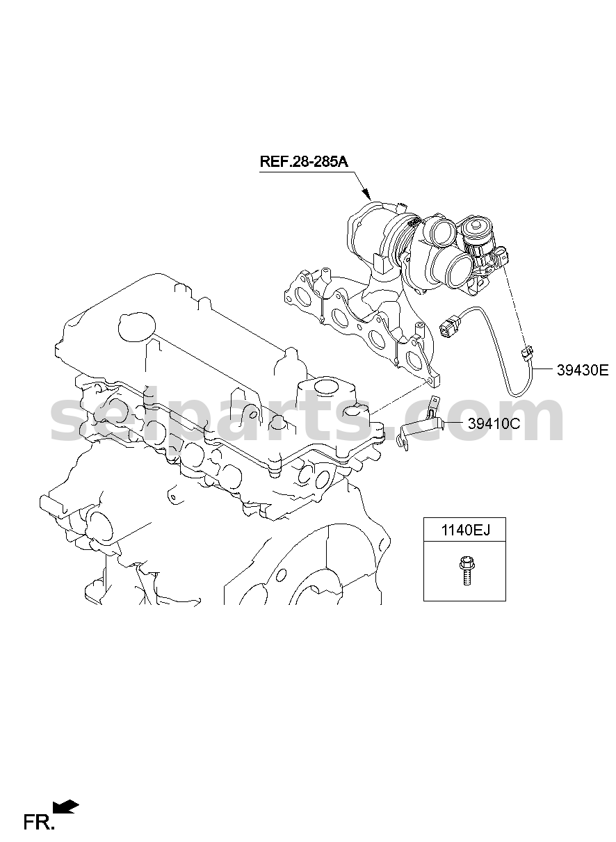 Genuine EXTENSION WIRE-RCV(WGV) for Hyundai Tucson #394302B030