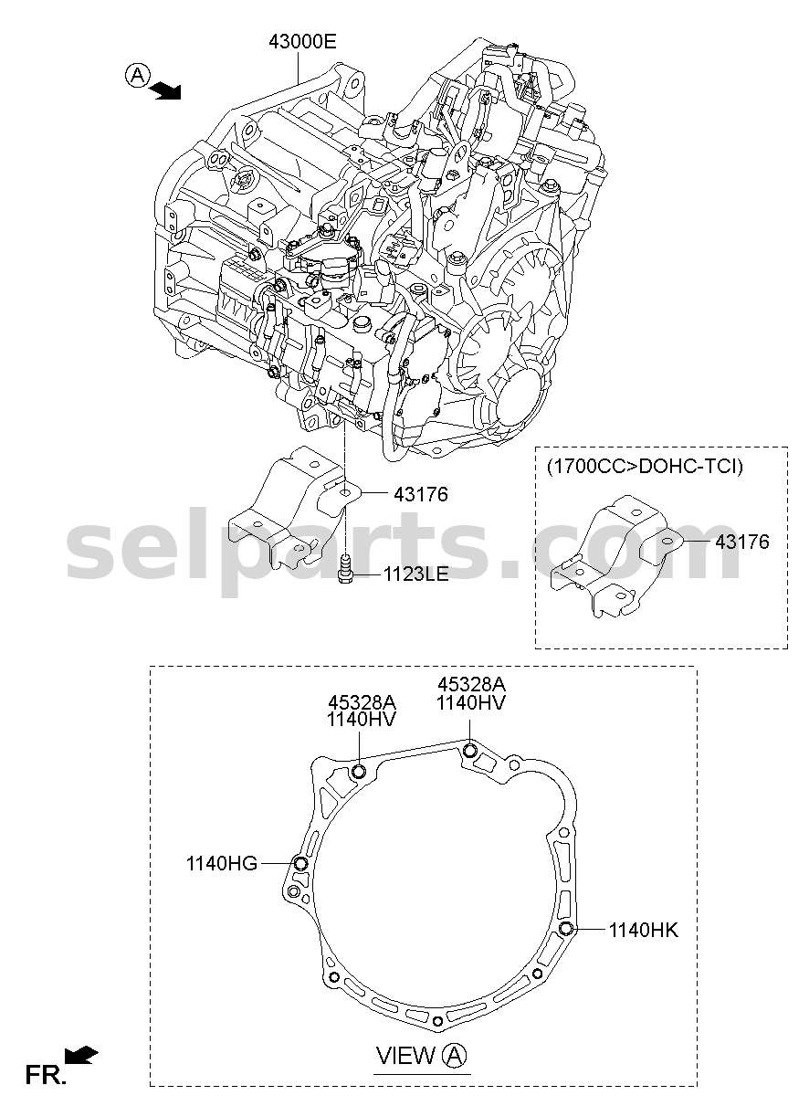 Genuine TRANSMISSION ASSY-DCT for Hyundai Sonata #430002D033
