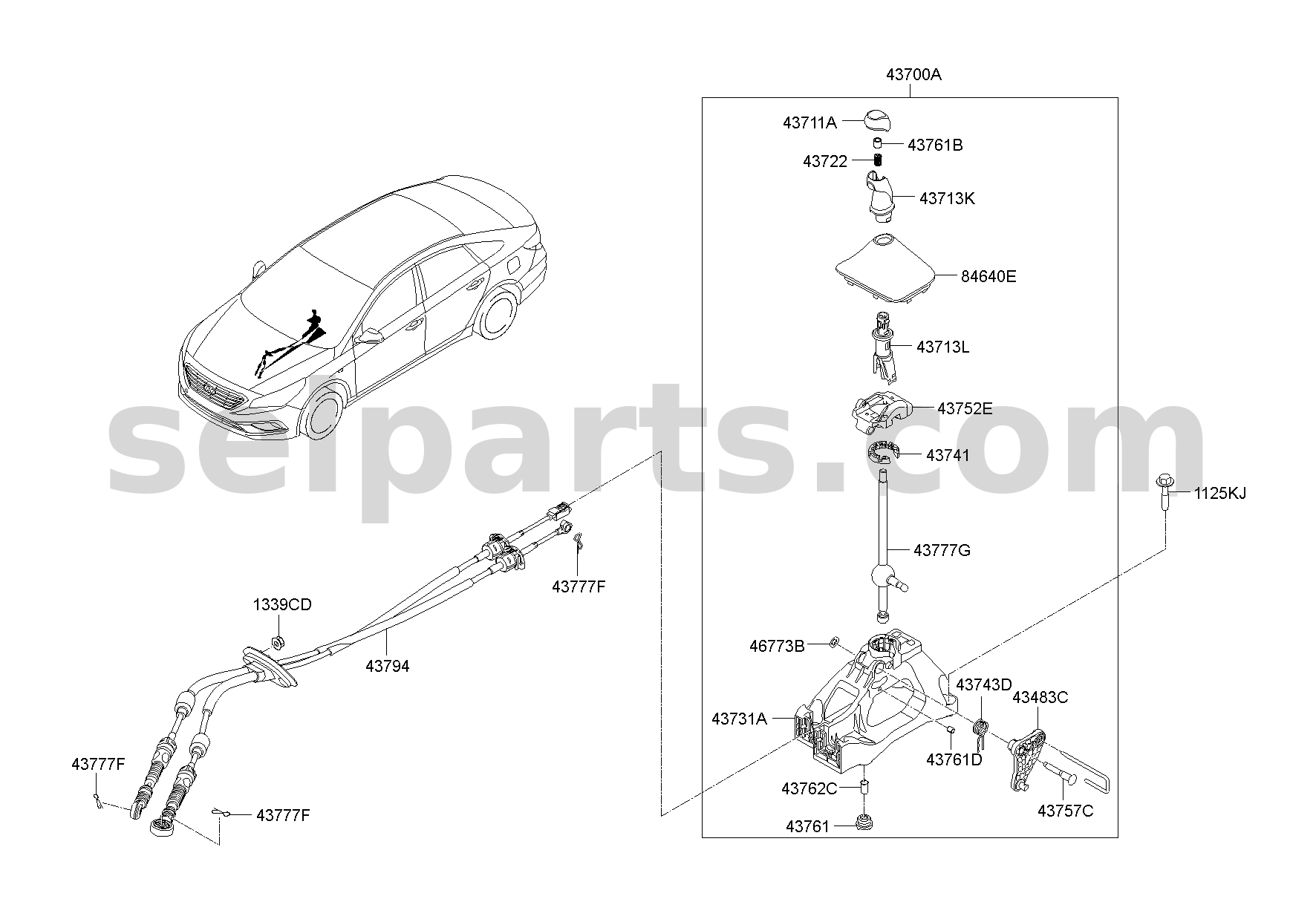 Genuine BOOT ASSY-SHIFT LEVER for Hyundai Sonata #84645C1CA0GTY