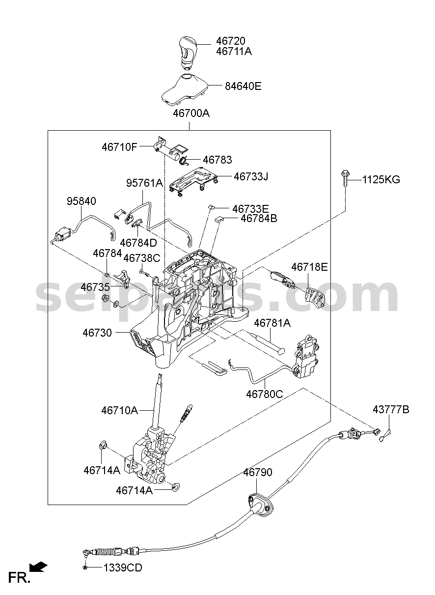 Genuine BOOT ASSY-SHIFT LEVER for Hyundai Sonata #84645C1AA0VTR