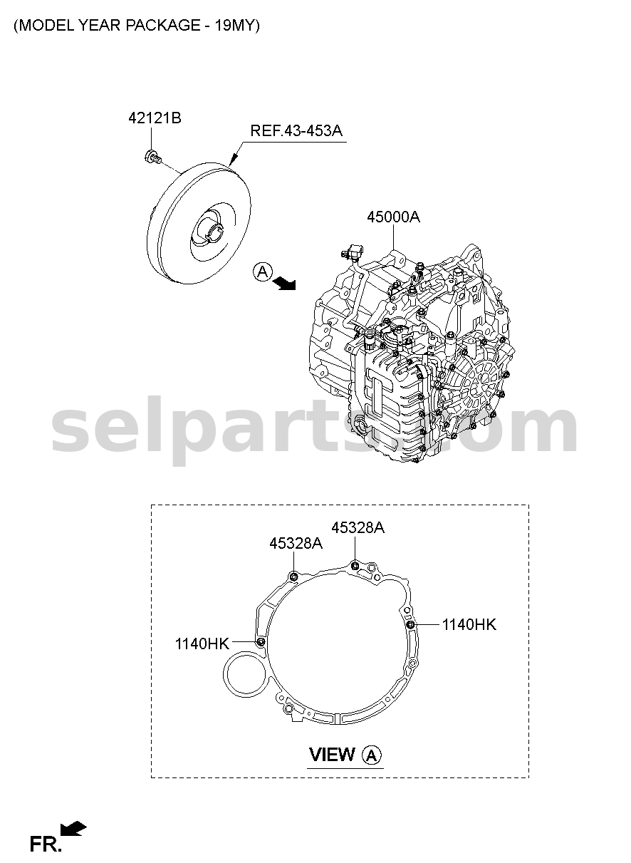 Genuine ATA & TQ/CONV ASSY for Hyundai Sonata #450002F640
