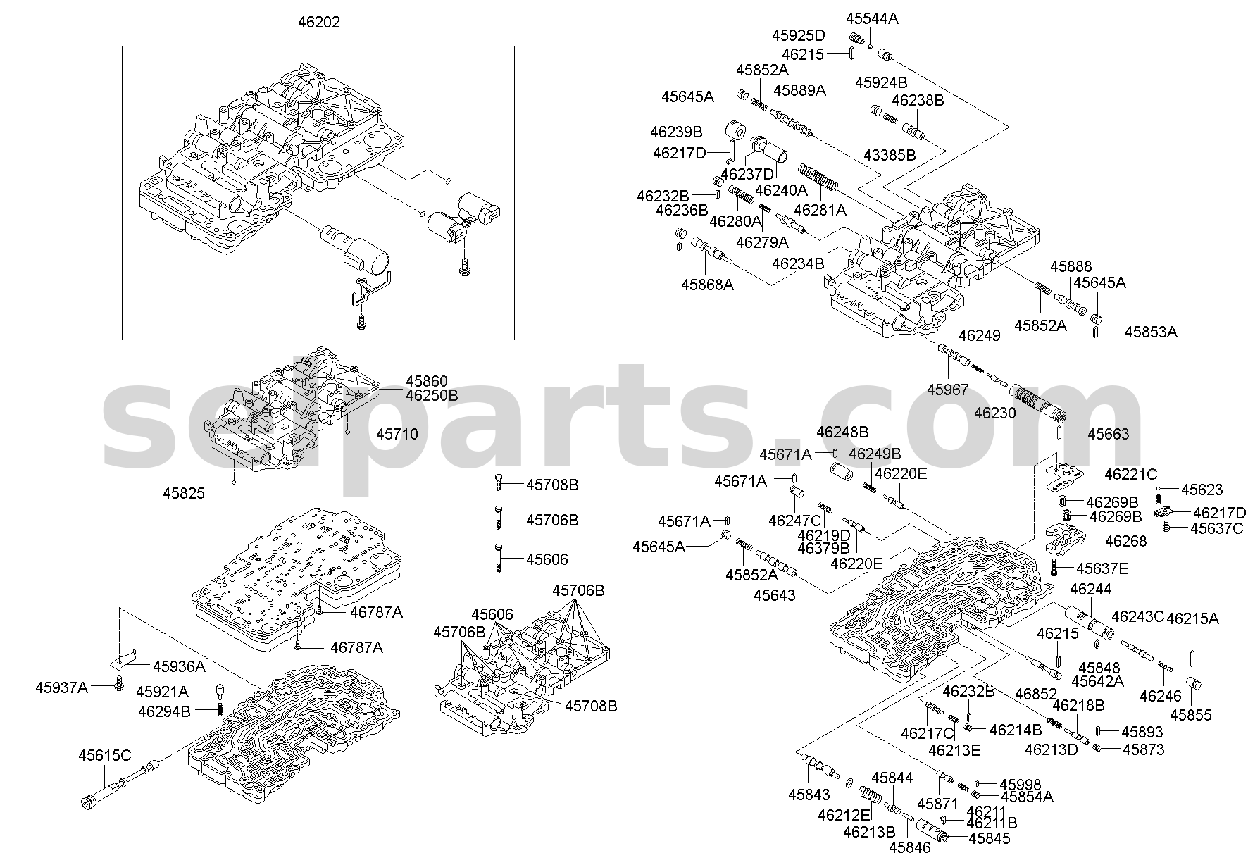 Genuine BODY-VALVE UPR for Hyundai Grand Starex #462204A000