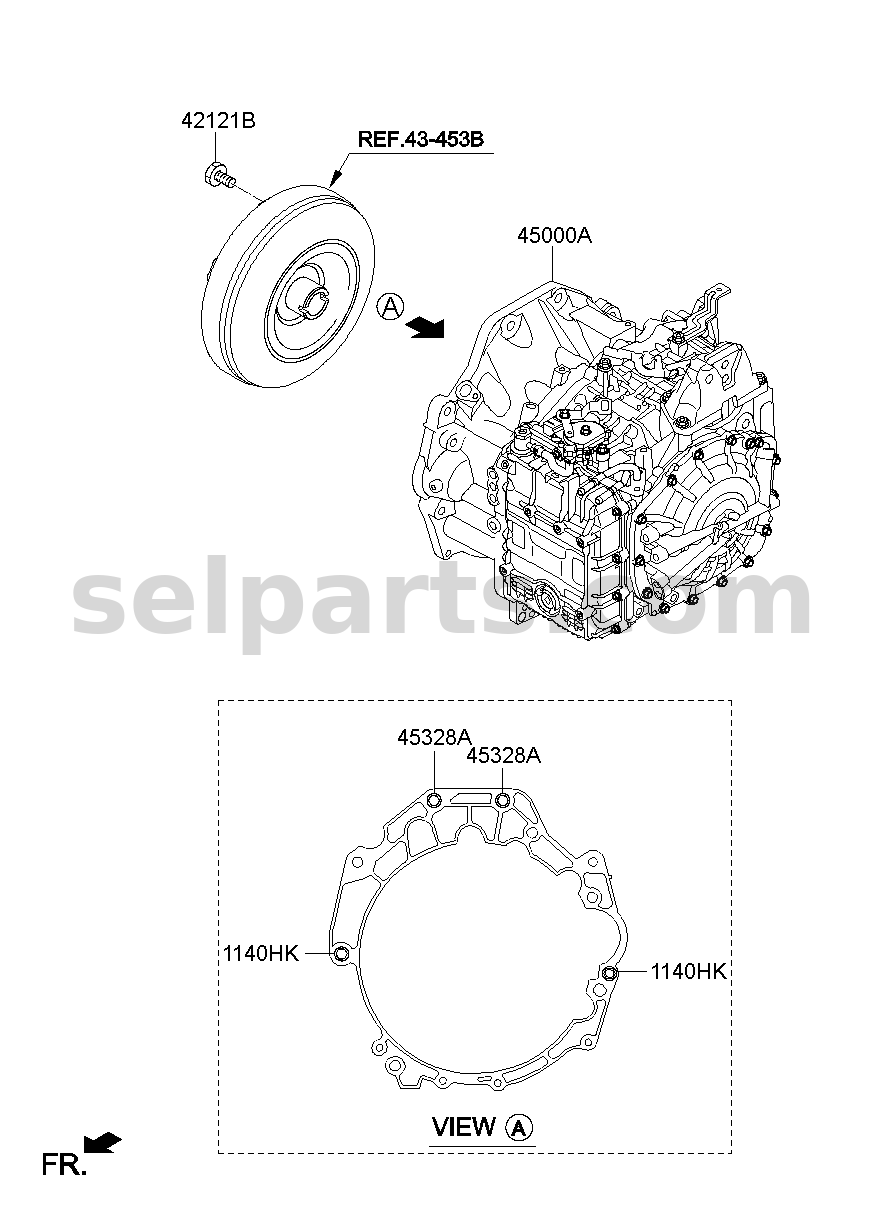 Genuine ATA & TQ/CONV ASSY for Hyundai Sonata #450004G170