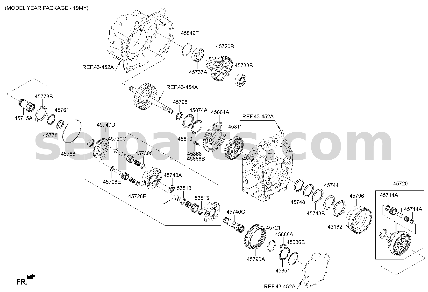 Genuine CARRIER ASSY-PLANETRAY,FRT for Hyundai Sonata #457103F800