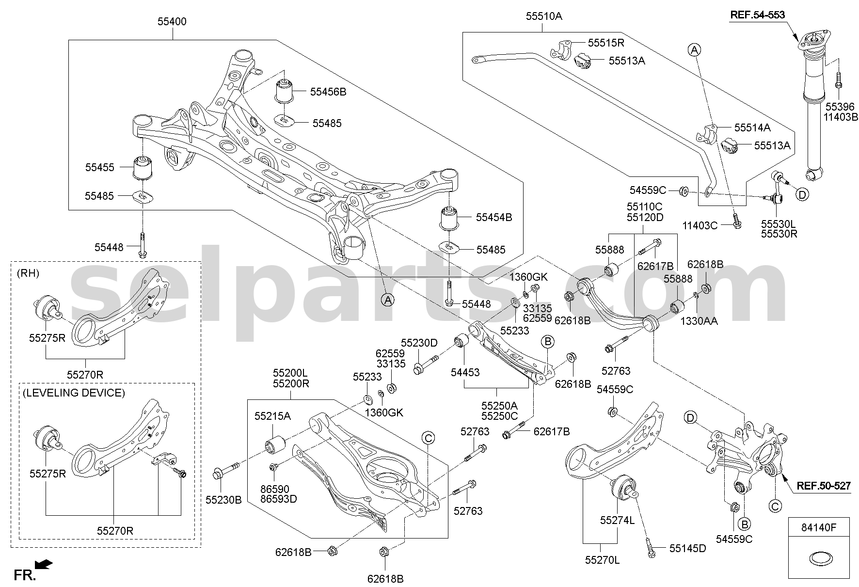Genuine ARM ASSY-RR TRAILING ARM,LH for Hyundai Sonata #55270C1200