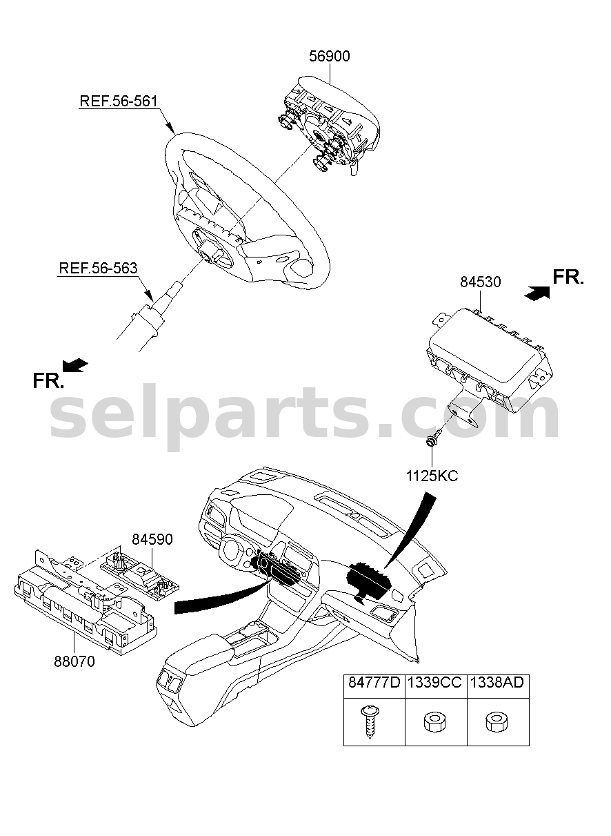 Genuine AIR BAG ASSY-PASSENGER for Hyundai Sonata #84530C1600