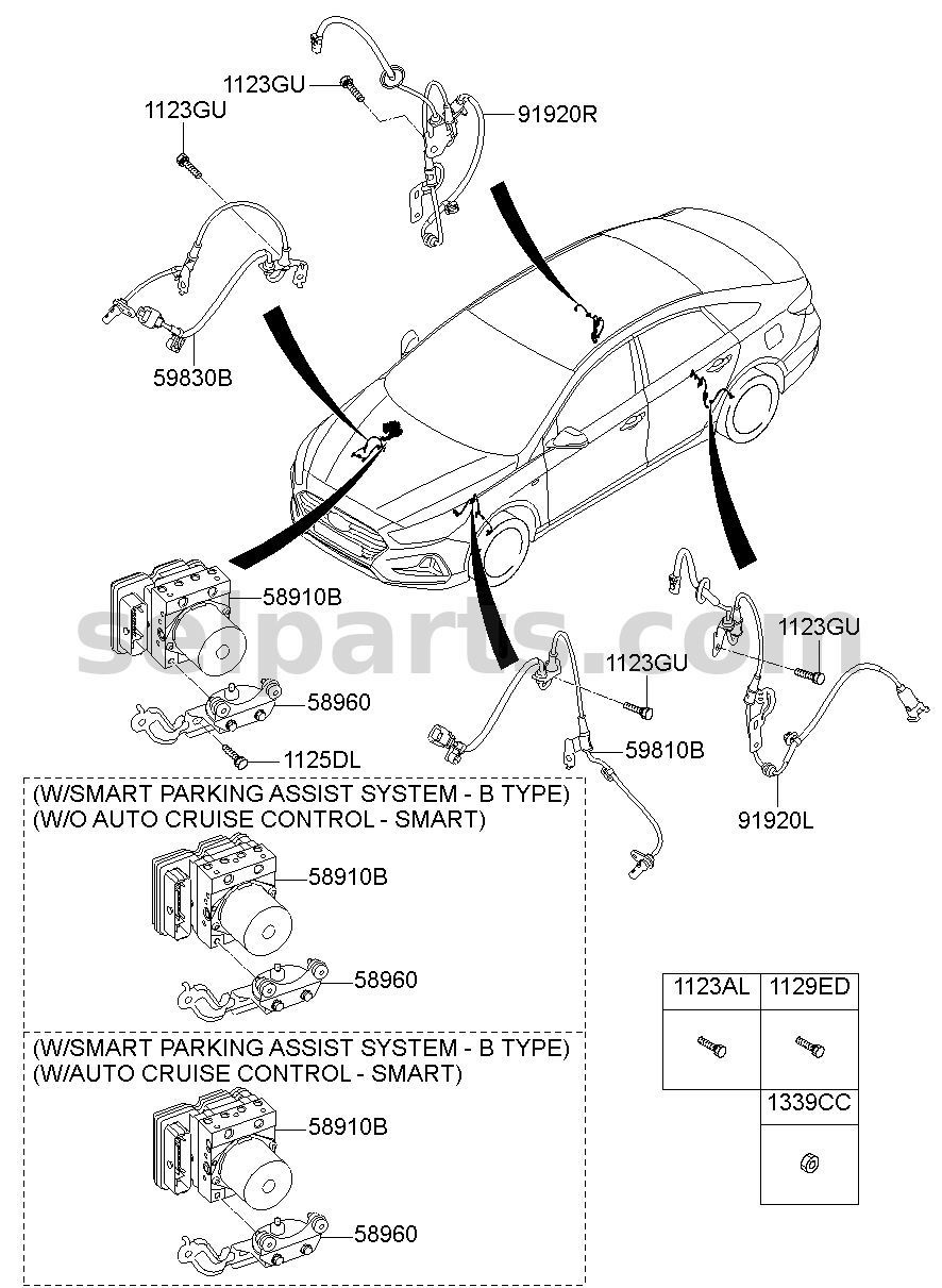 Genuine CABLE ASSY-ABS.EXT,RH for Hyundai Sonata #59930C1100