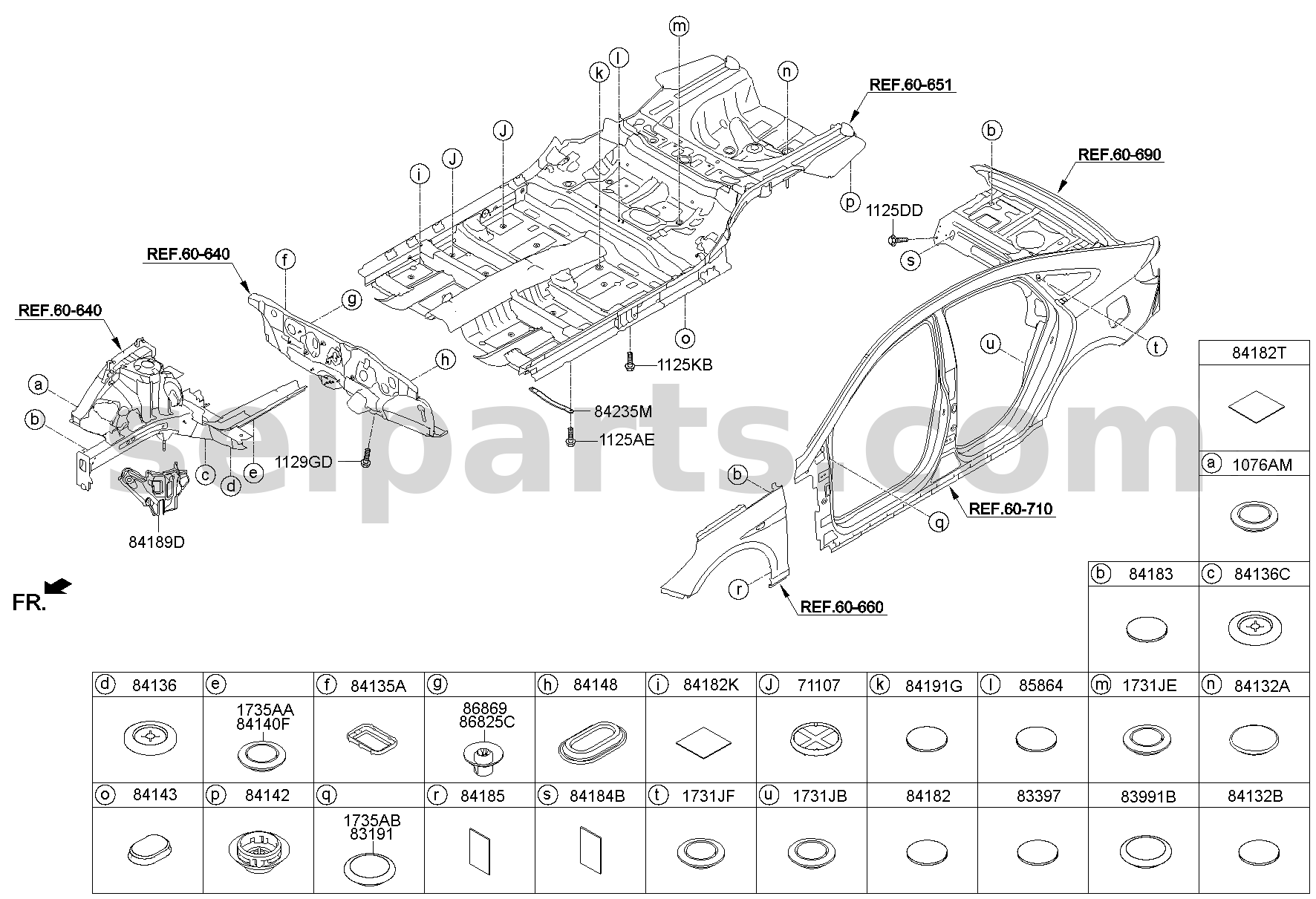 Genuine INSULATOR-FENDER APRON for Hyundai Sonata #84189C1500