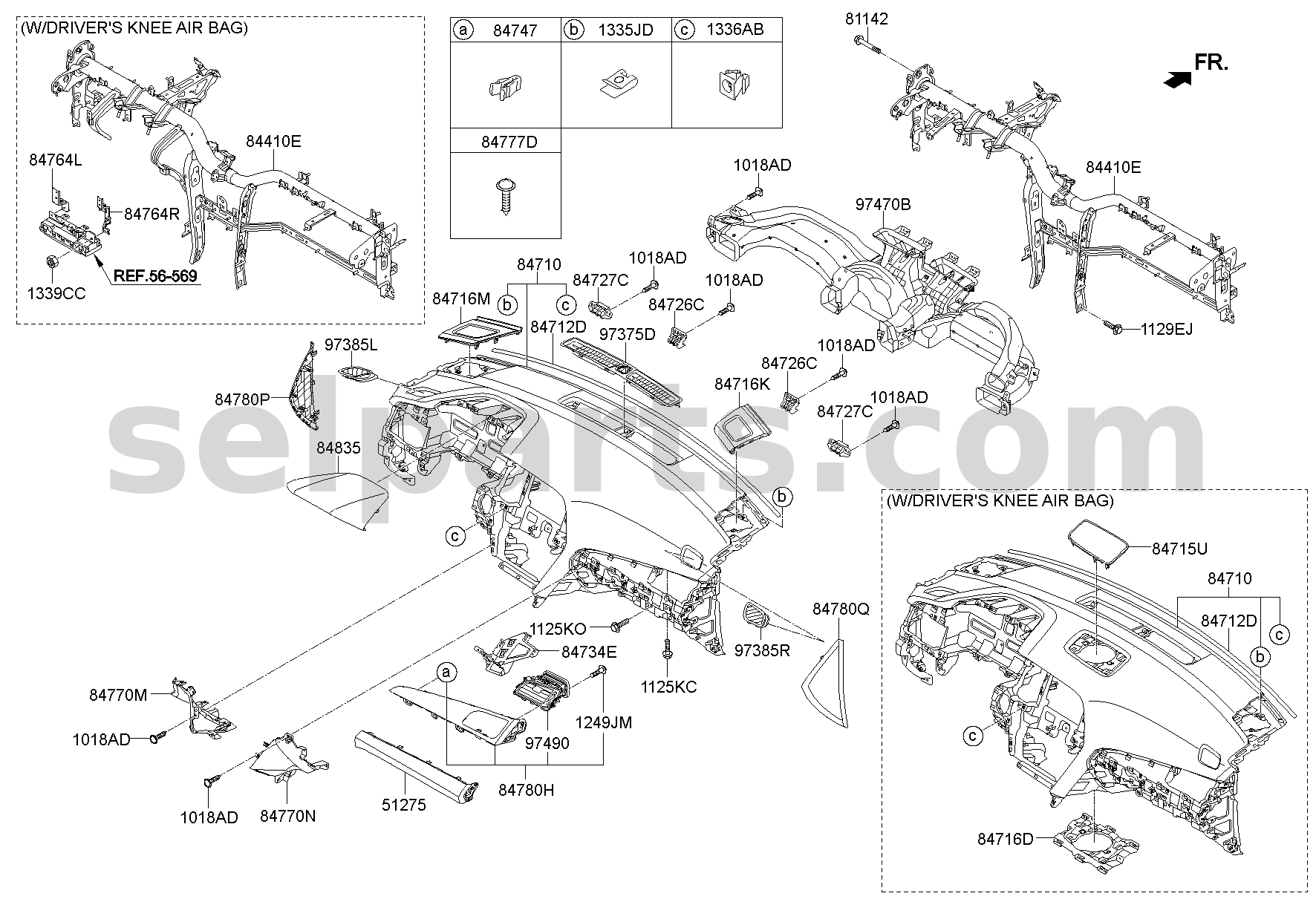 Genuine GARNISH ASSY-C/PAD CTR,RH for Hyundai Sonata #84795C1AC0RE3