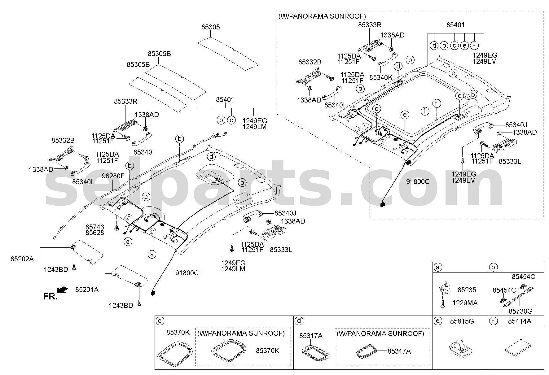 Genuine HEADLINING ASSY for Hyundai Sonata #85310C1040VTR