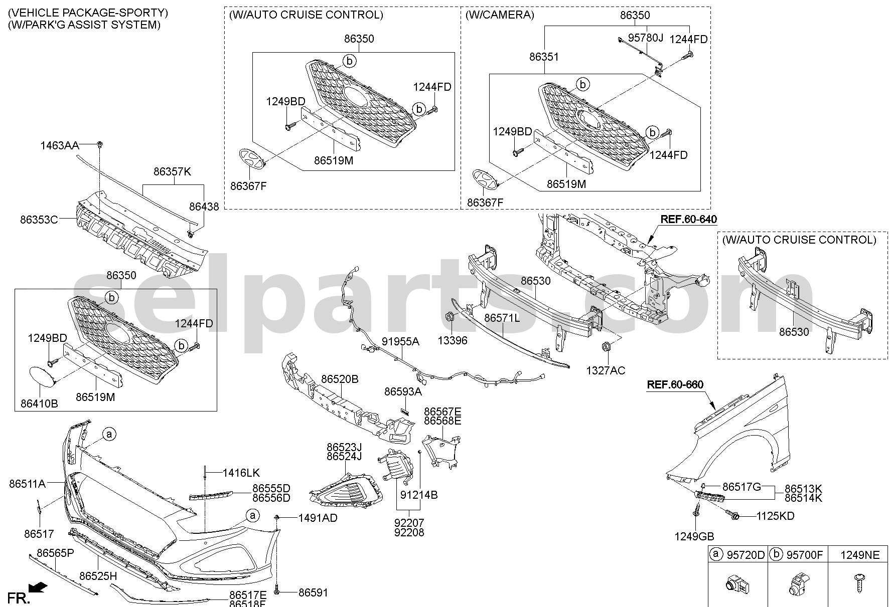 Genuine COVER-FR BUMPER for Hyundai Sonata #86511E6700