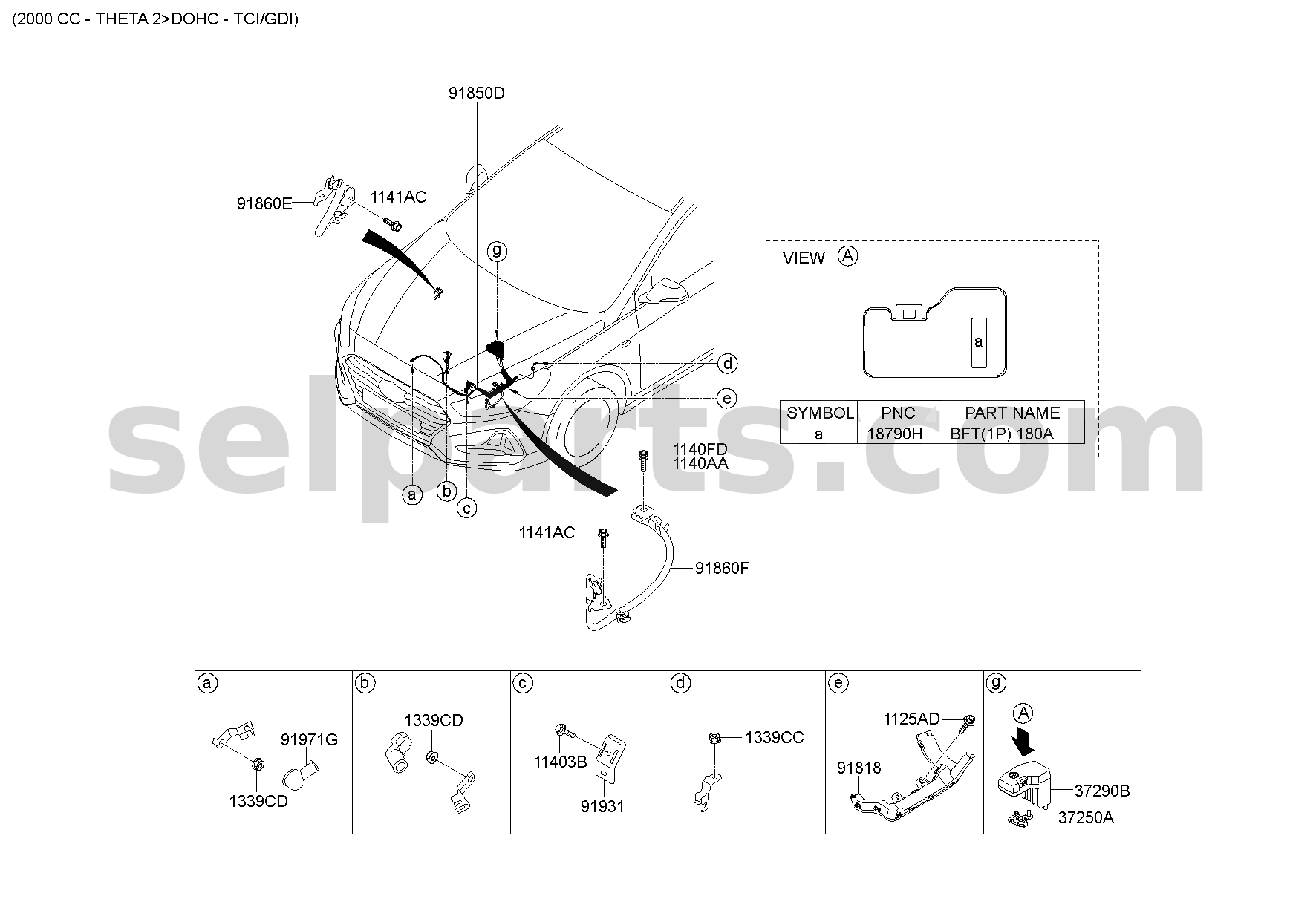 Genuine WIRING ASSY-BATTERY for Hyundai Sonata #91855C1510