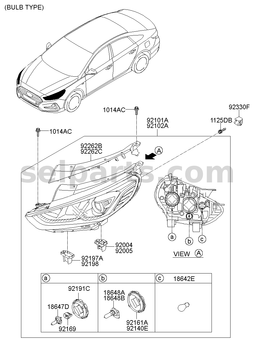 Genuine BULB-HALOGEN for Hyundai Sonata #1864755007K