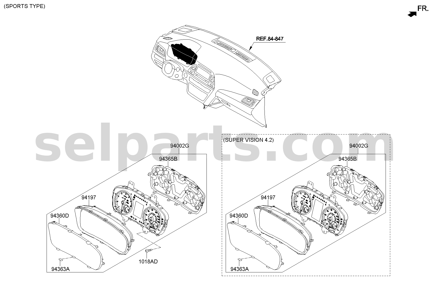 Genuine CLUSTER ASSY-INSTRUMENT for Hyundai Sonata #94043C1050
