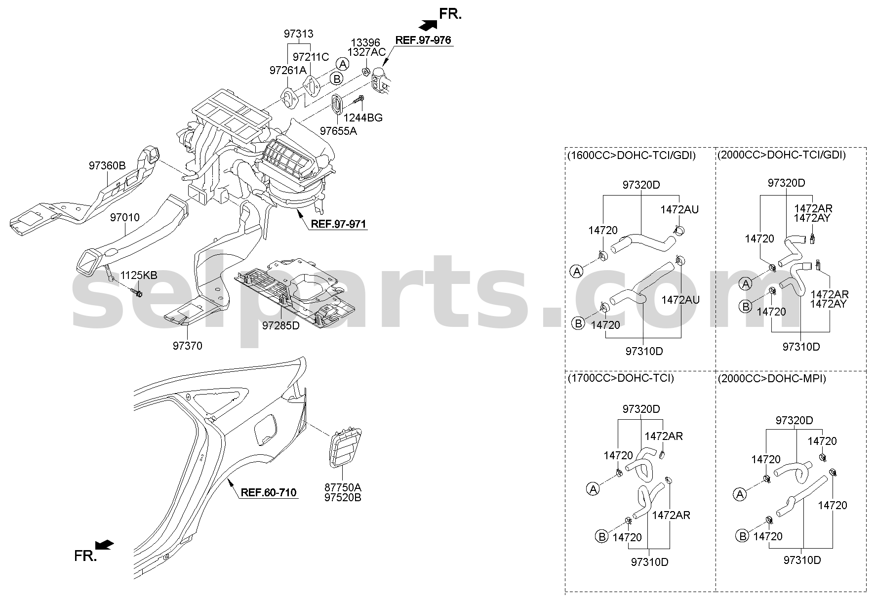 Genuine HOSE ASSY-WATER OUTLET for Hyundai Sonata #97312C1700