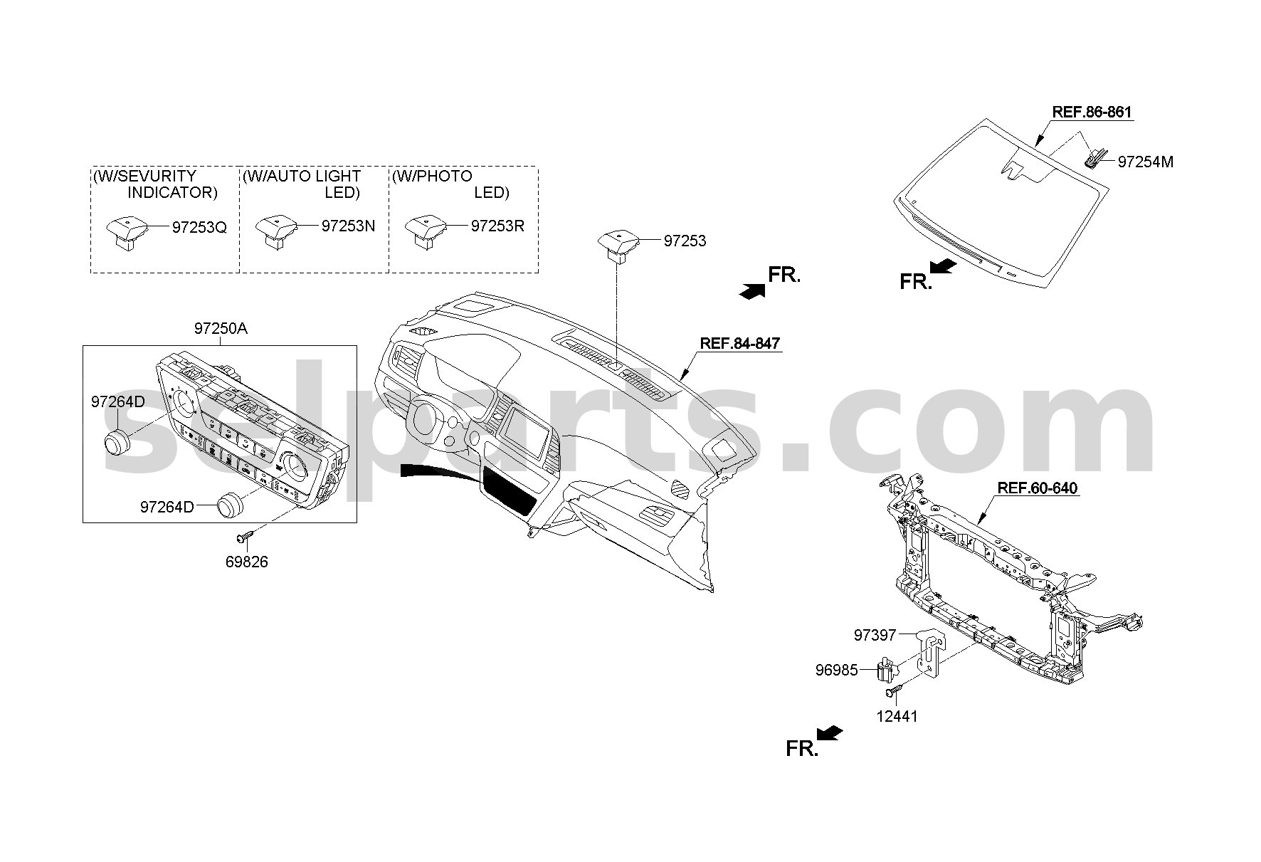 Genuine CONTROL ASSY-HEATER for Hyundai Sonata #97250C1PB0ZL5