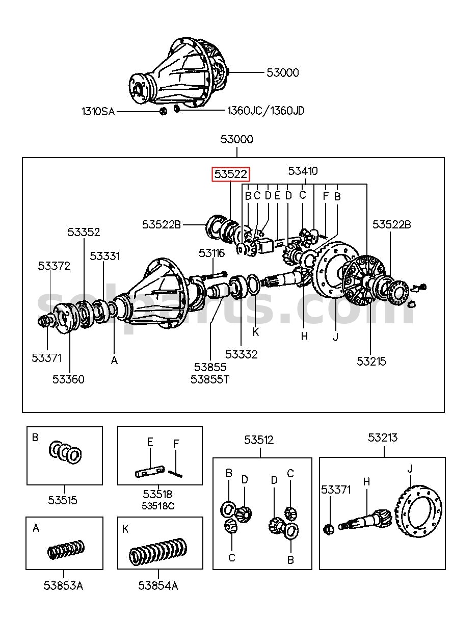 Genuine BEARING - SIDE for Kia MOHAVE 16 (2016-2019) #0011827350