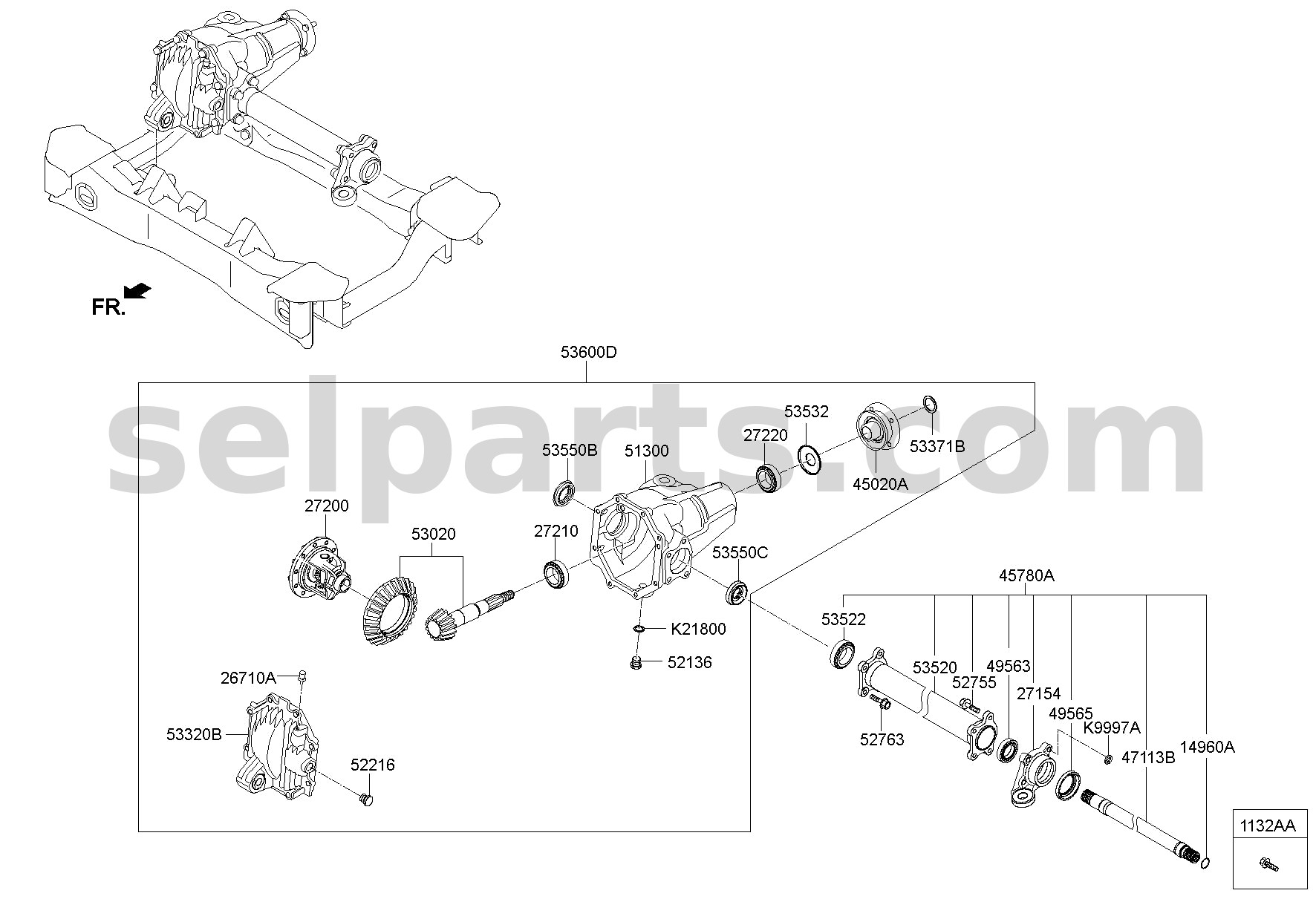 Genuine BEARING-DIFFERENTIAL FRONT for Kia MOHAVE 16 (2016-2019) #0060427220
