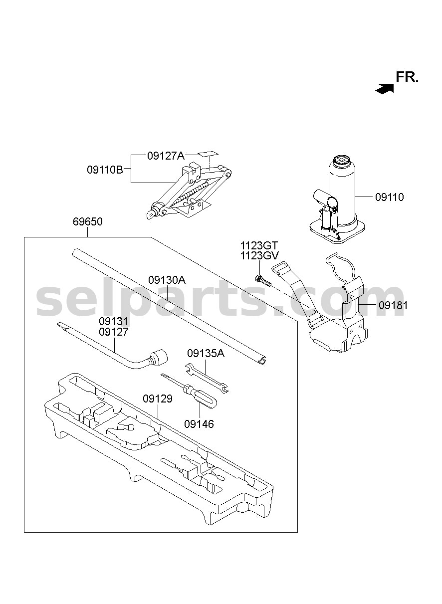 Genuine TOOL SET for Kia MOHAVE 16 (2016-2019) #091302J300