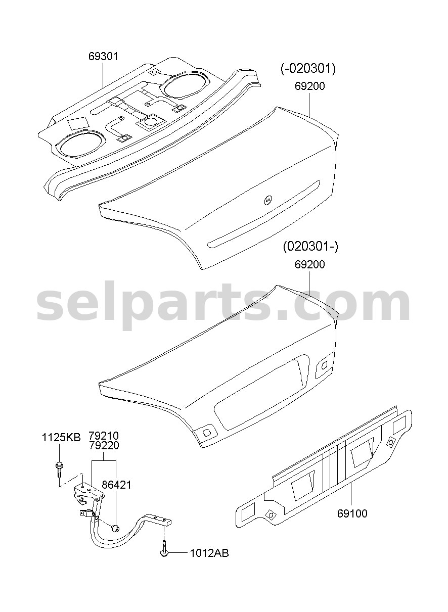 Genuine ENGINE ASSY-SUB for Kia K5 #196E12BH00