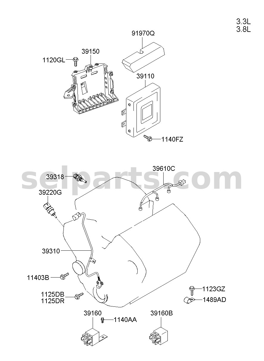 Genuine ENGINE ASSY-SHORT for Kia K5 #2E9222JH00