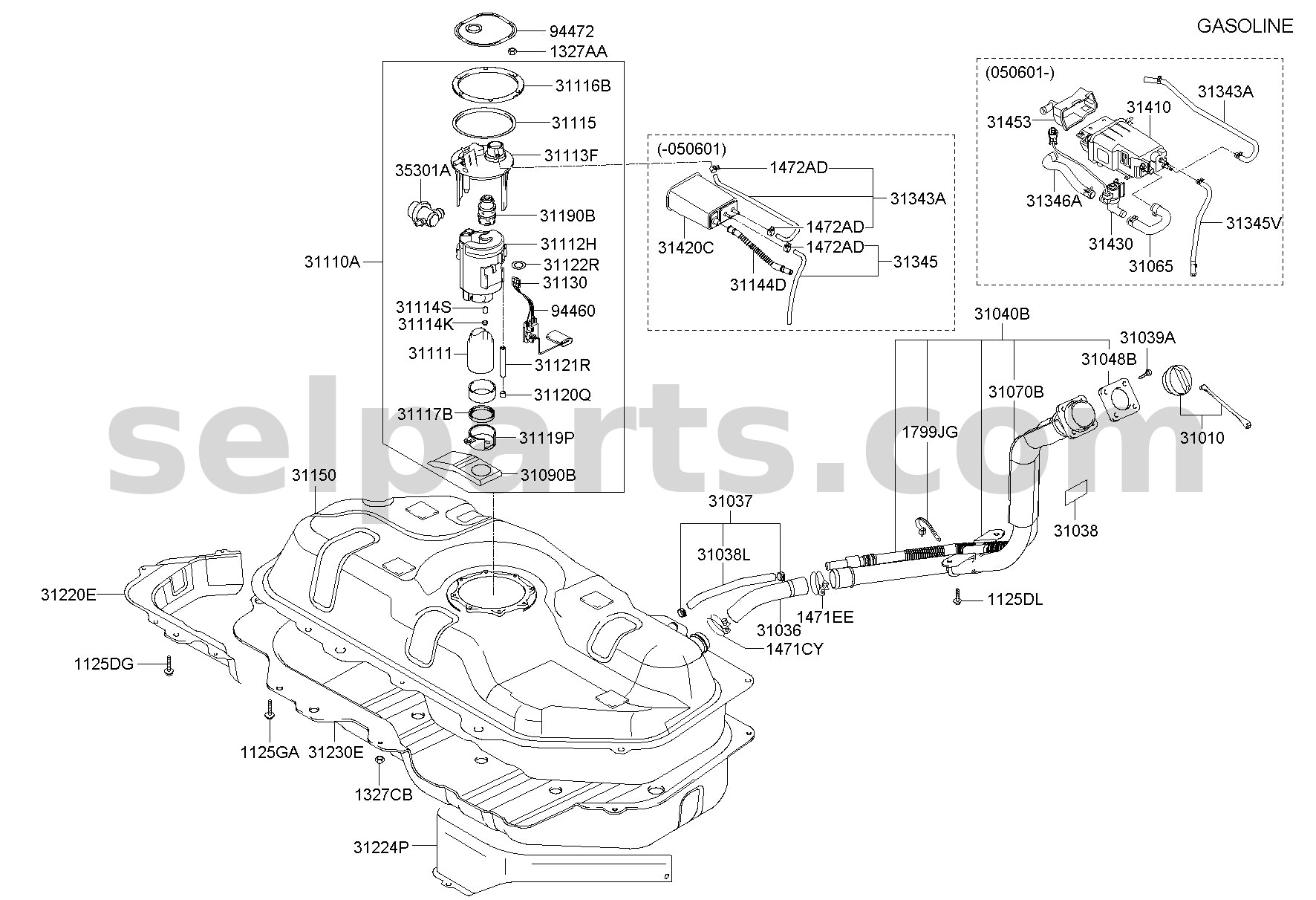 Genuine BOLT(W/WASHER) for Hyundai Sonata #1125108206K