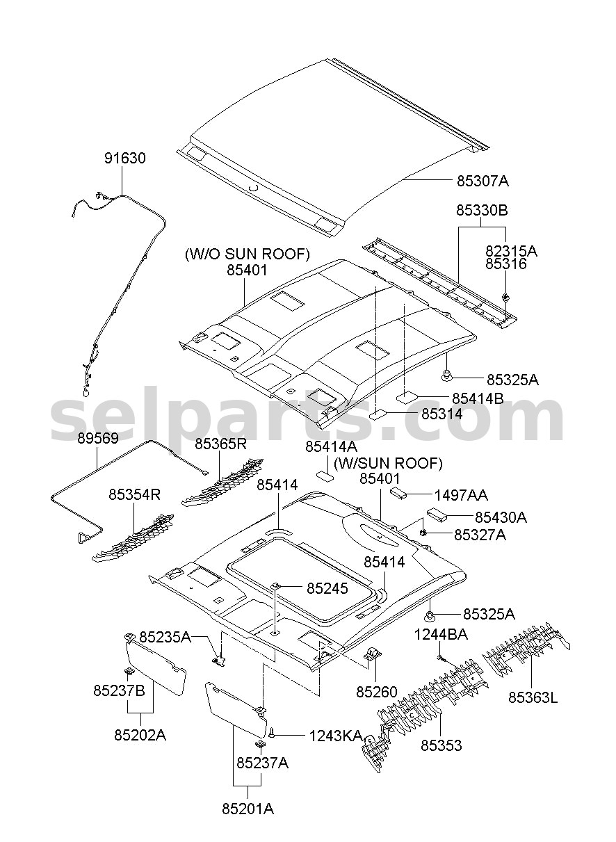 Genuine FASTENER-MAGIC TAPE for Hyundai Sonata #1497130050