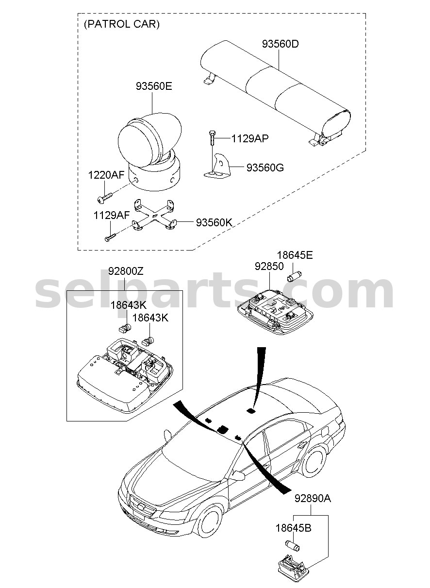 Genuine BULB for Hyundai Sonata #1864310009N