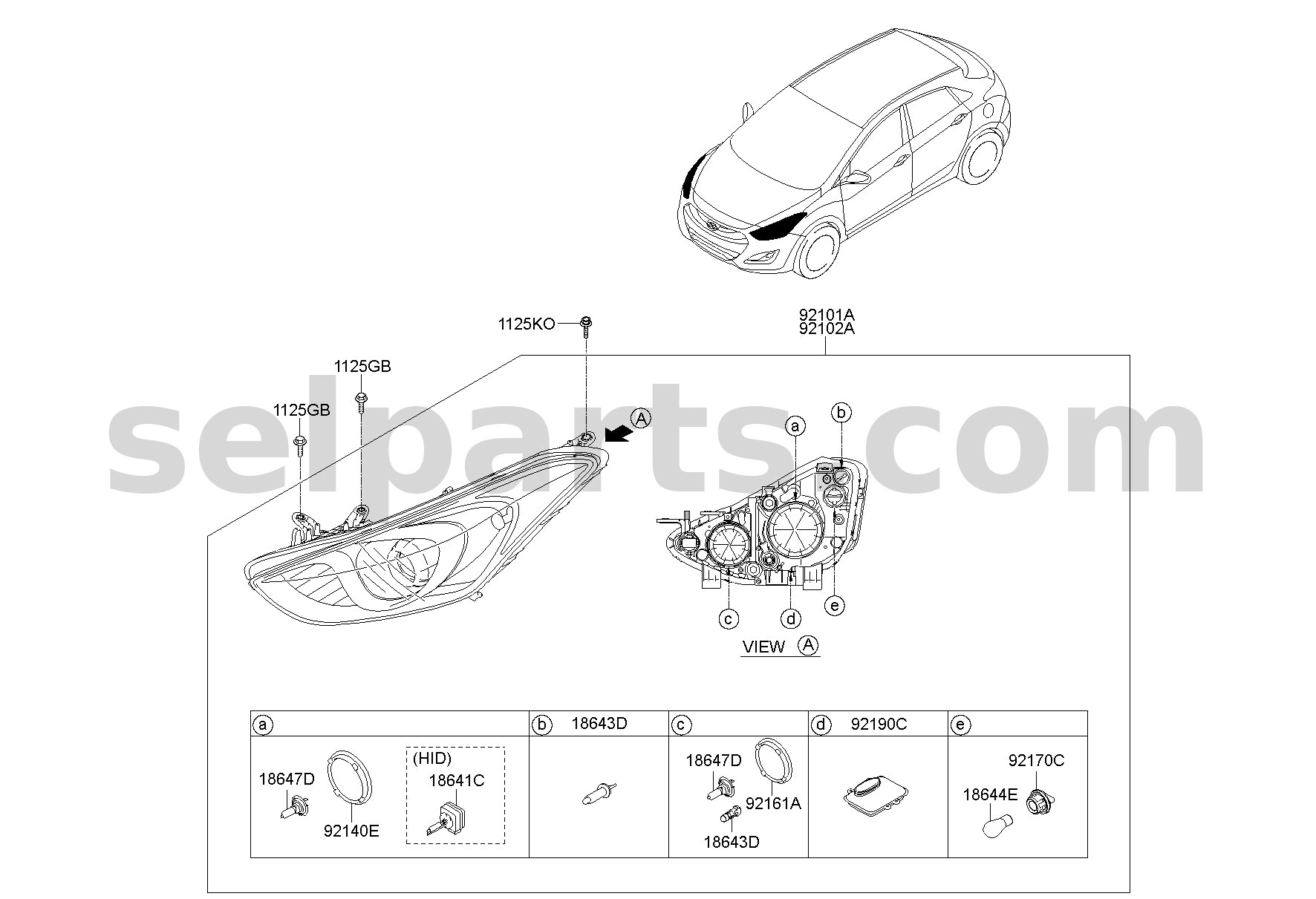 Genuine BULB for Kia Sportage #1864428087L