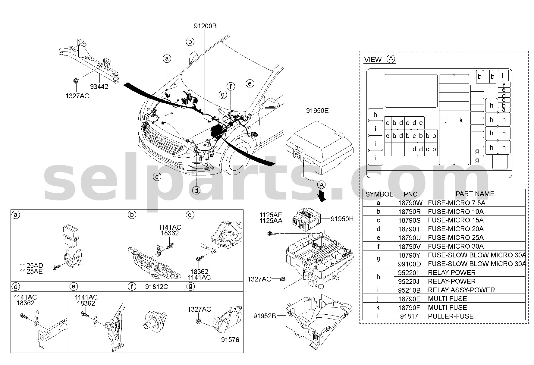 Genuine MULTI FUSE for Hyundai Sonata #1898009100