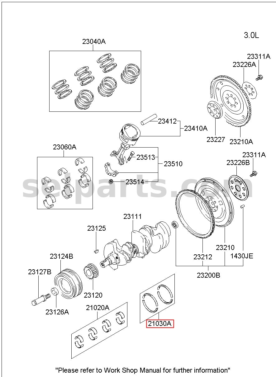 Genuine BEARING SET-CRANK SHAFT THRUST for Hyundai Grand Starex #210214A920