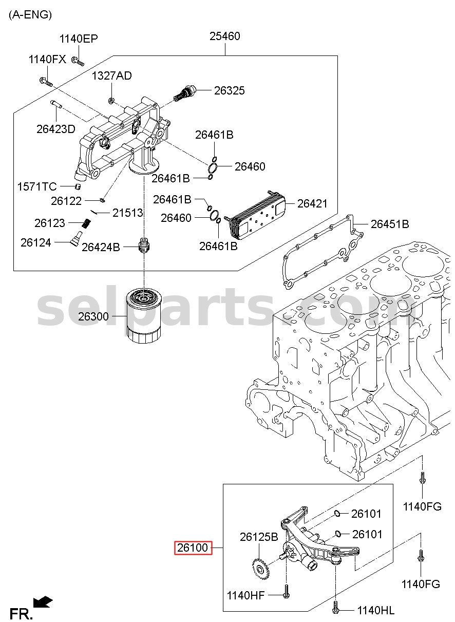 Genuine PUMP ASSY-OIL for Hyundai Grand Starex #213102C201