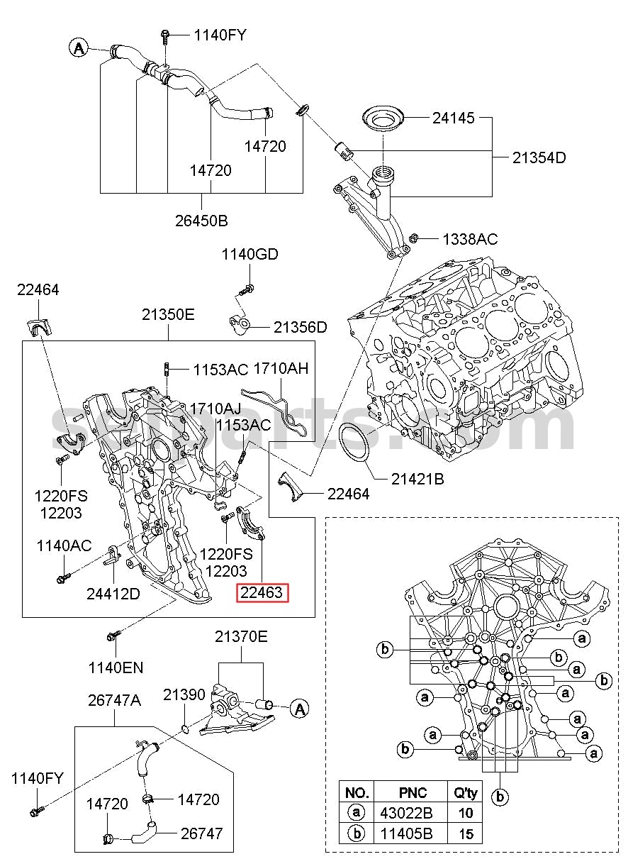 Genuine SEAL for Kia MOHAVE 16 (2016-2019) #213523A000