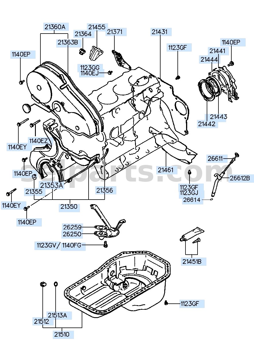 Genuine PLATE-CYLINDER BLOCK,RR for Hyundai Grand Starex #214314A000