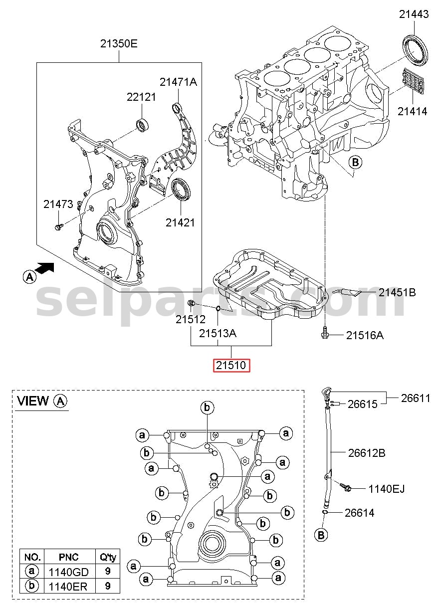 Genuine PAN ASSY-ENGINE OIL for Hyundai Grand Starex #215102C000