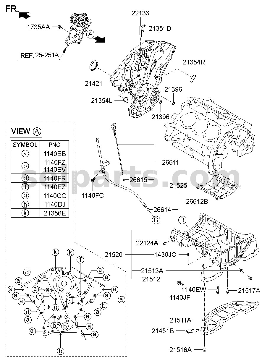 Genuine PLATE-BAFFLE for Hyundai Palisade #215253LAA0