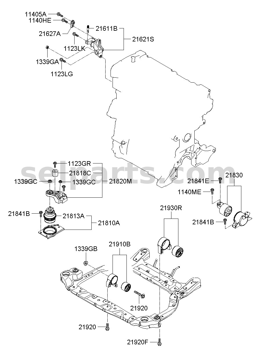 Genuine SEAT ASSY-FRONT,LH for Kia K5 #88001D4BJ0C2R