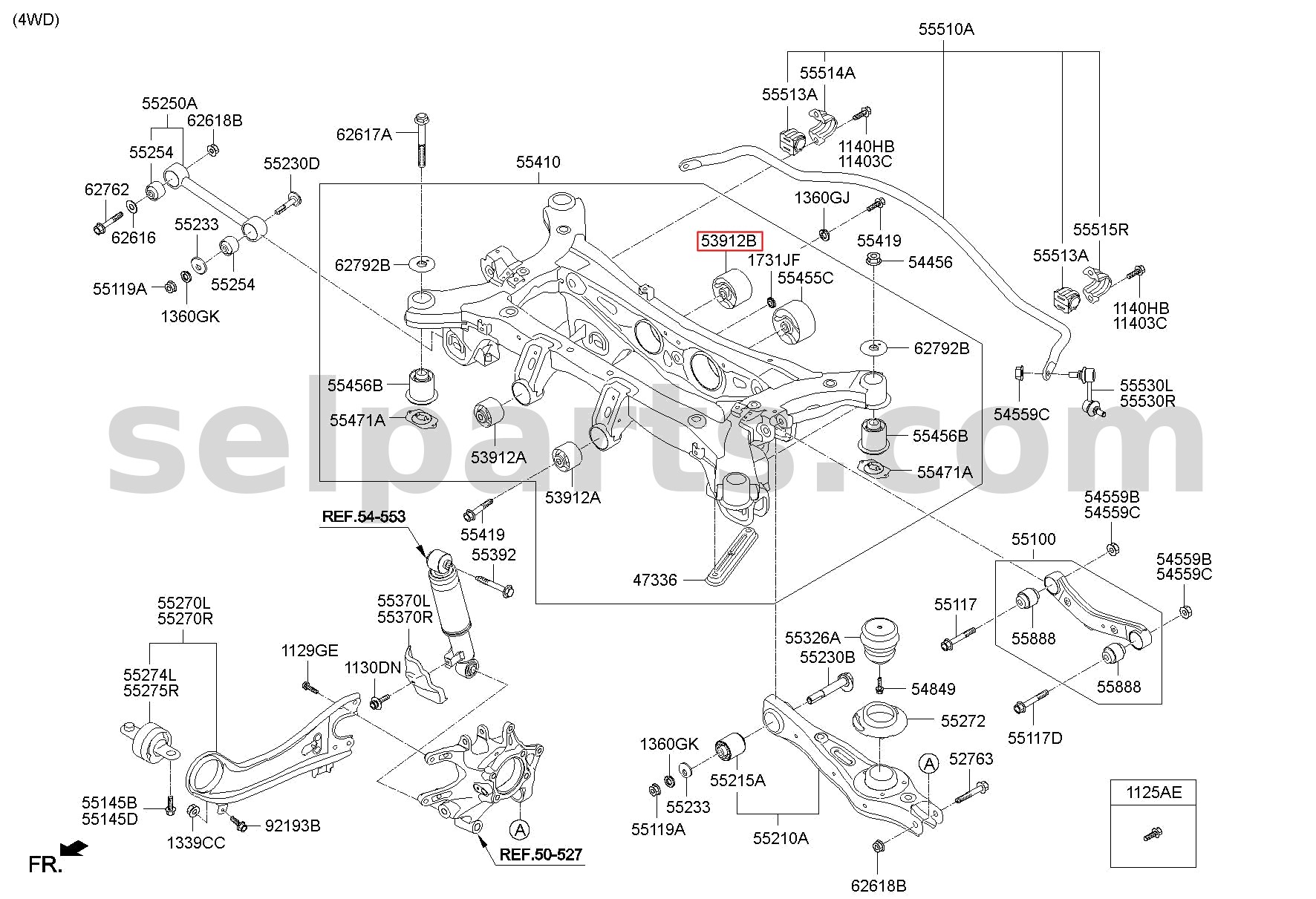 Genuine INSULATOR-RR for Kia Sportage #217722W000